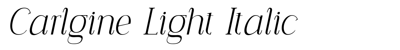 Carlgine Light Italic